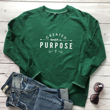 Load image into Gallery viewer, Abide Created With A Purpose Arrow Sweatshirt