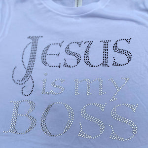 Abide - "Jesus is My Boss" Tee Shirt - White