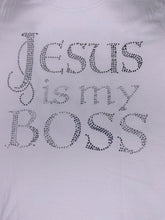 Load image into Gallery viewer, Abide - &quot;Jesus is My Boss&quot; Tee Shirt - White