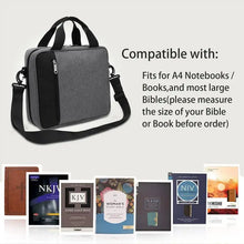 Load image into Gallery viewer, Bible Cover, Carrying Book Case Church Bag Bible Protective With Handle And Shoulder Strap , Perfect Gift For Men Women