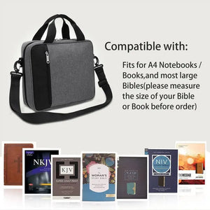 Bible Cover, Carrying Book Case Church Bag Bible Protective With Handle And Shoulder Strap , Perfect Gift For Men Women
