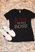 Load image into Gallery viewer, Abide - &quot;Jesus is My Boss&quot; Tee Shirt - Red