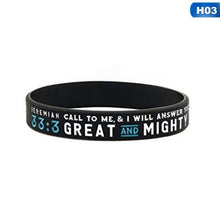 Load image into Gallery viewer, 1PCS Bible Verse Christian Religious EPHESIANS ROMANS JEREMIAH PHILIPPIANS silicone bracelet wristband