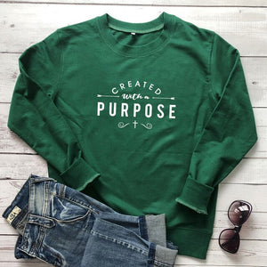 Abide Created With A Purpose Arrow Sweatshirt