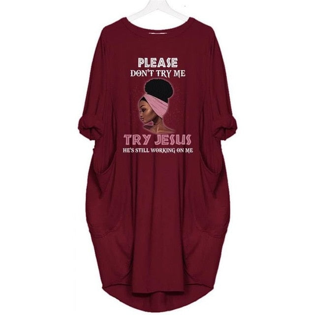 Try Jesus Over sized Tee