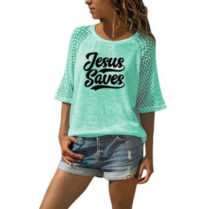 Jesus Saves 3/4 Sleeve Shirt